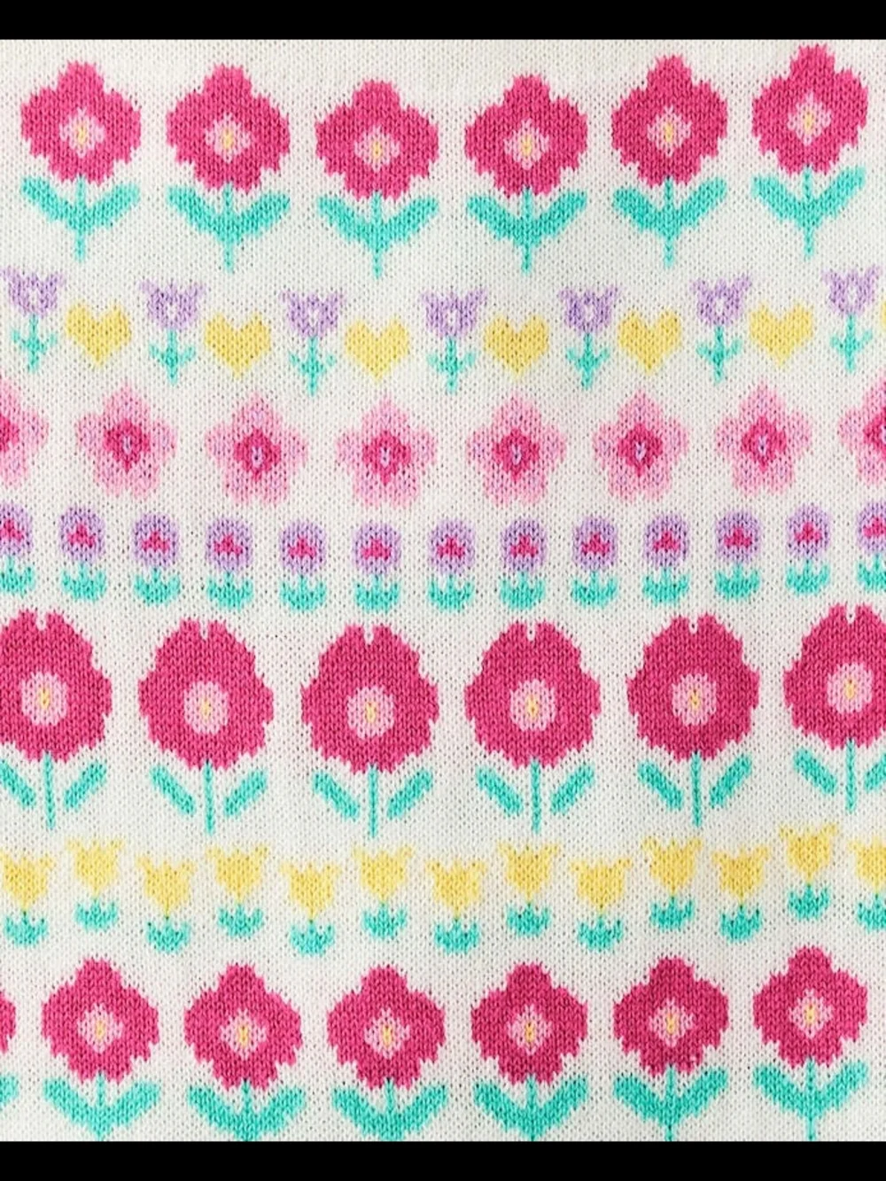 The Children's Place Cream Sweater Dress with Pink & Light Blue Fair Isle